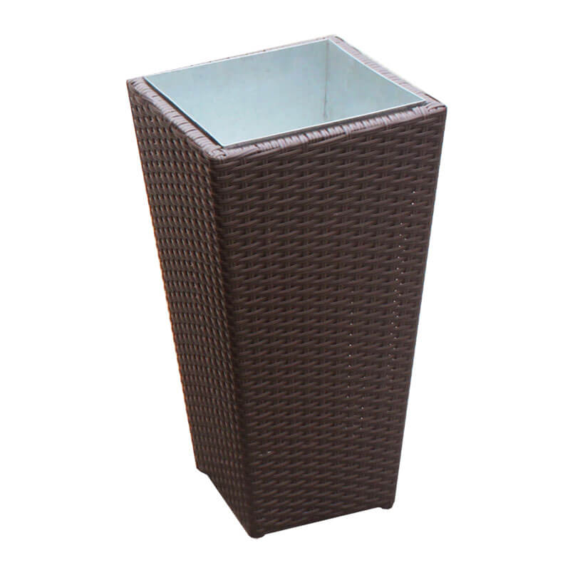 Don Chef Garden Саксия от изкуствен ратан кафява